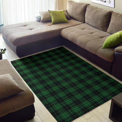 Green Tartan Plaid Pattern Area Rugs-JTAMIGO.COM