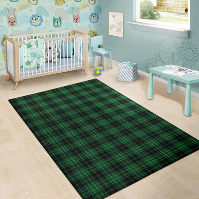 Green Tartan Plaid Pattern Area Rugs-JTAMIGO.COM