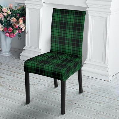 Green Tartan Plaid Pattern Dining Chair Slipcover-JTAMIGO.COM