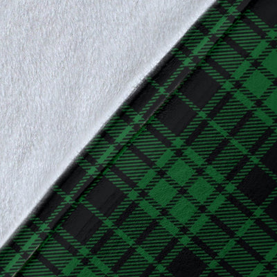 Green Tartan Plaid Pattern Fleece Blanket