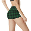 Green Tartan Plaid Pattern High Waisted Spandex Shorts-JTAMIGO.COM