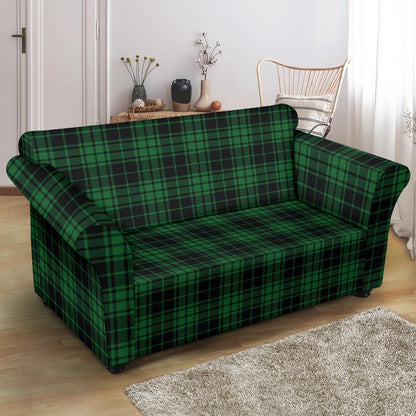 Green Tartan Plaid Pattern Loveseat Slipcover-JTAMIGO.COM