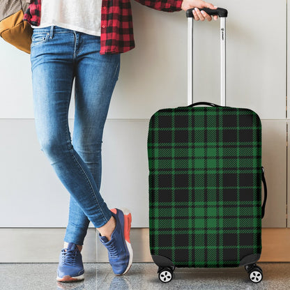 Green Tartan Plaid Pattern Luggage Cover Protector