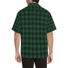Green Tartan Plaid Pattern Men Aloha Hawaiian Shirt