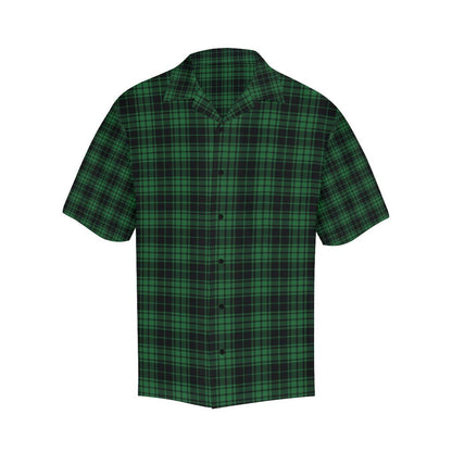 Green Tartan Plaid Pattern Men Aloha Hawaiian Shirt