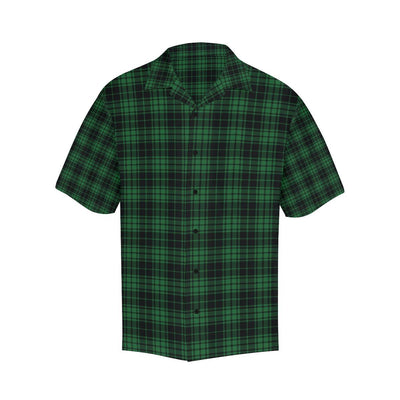 Green Tartan Plaid Pattern Men Aloha Hawaiian Shirt