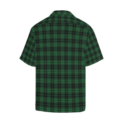 Green Tartan Plaid Pattern Men Aloha Hawaiian Shirt