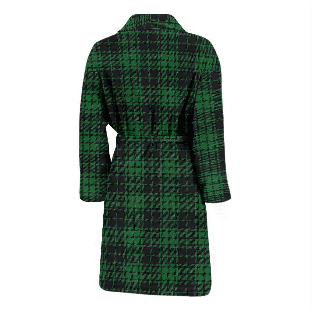Green Tartan Plaid Pattern Men Bath Robe-JTAMIGO.COM