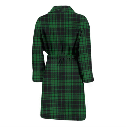Green Tartan Plaid Pattern Men Bath Robe-JTAMIGO.COM