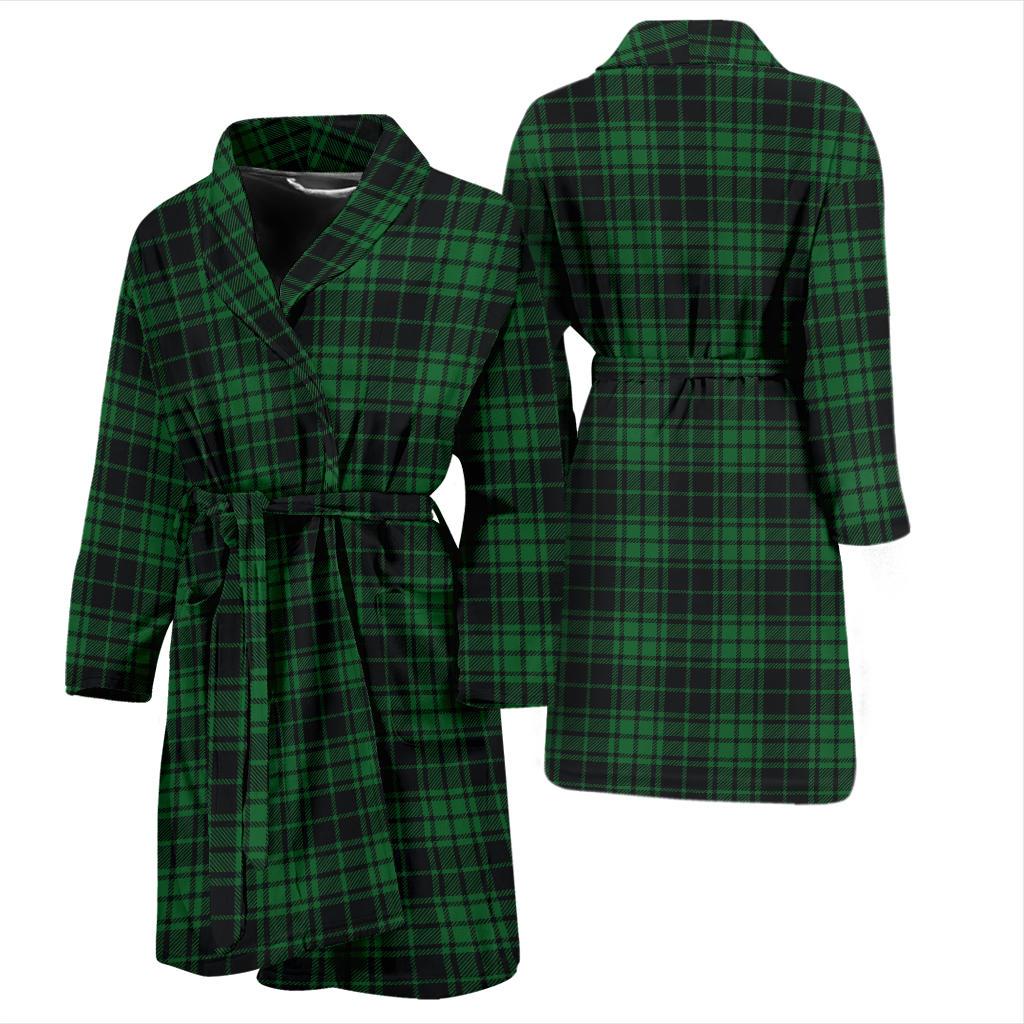 Green Tartan Plaid Pattern Men Bath Robe-JTAMIGO.COM