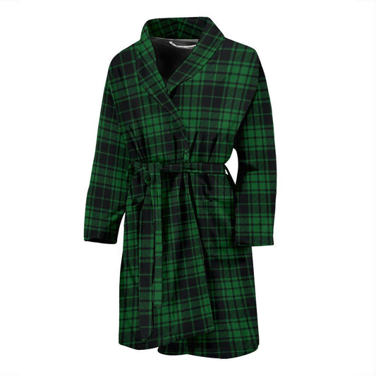 Green Tartan Plaid Pattern Men Bath Robe-JTAMIGO.COM