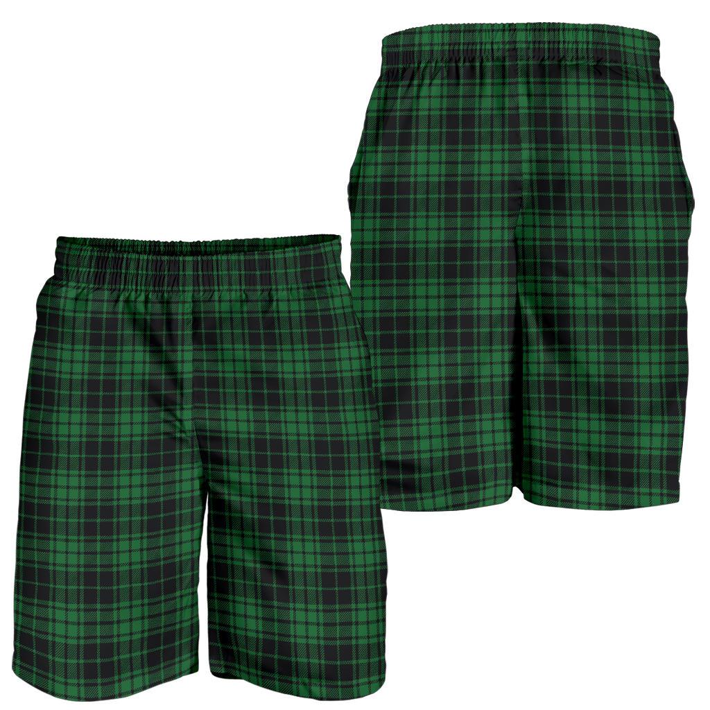 Green Tartan Plaid Pattern Mens Shorts-JTAMIGO.COM