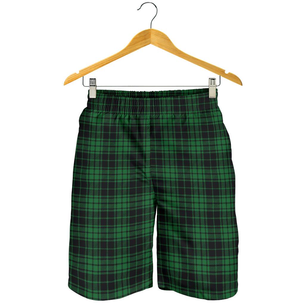 Green Tartan Plaid Pattern Mens Shorts-JTAMIGO.COM