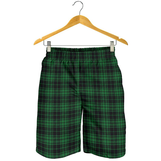 Green Tartan Plaid Pattern Mens Shorts-JTAMIGO.COM