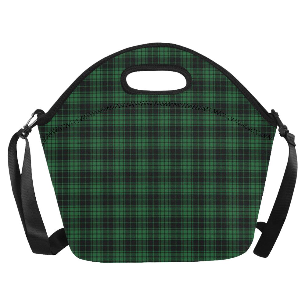 Green Tartan Plaid Pattern Neoprene Lunch Bag (Model 1669)(Large)-JTAMIGO.COM
