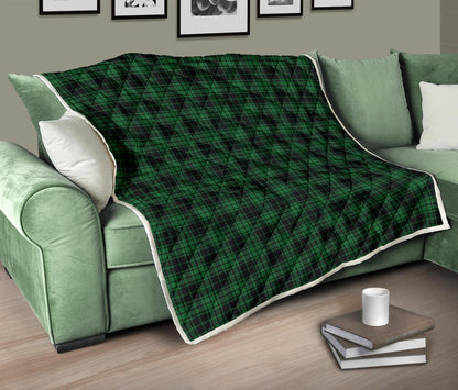 Green Tartan Plaid Pattern Premium Quilt-JTAMIGO.COM