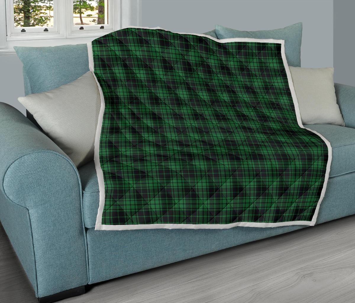 Green Tartan Plaid Pattern Premium Quilt-JTAMIGO.COM