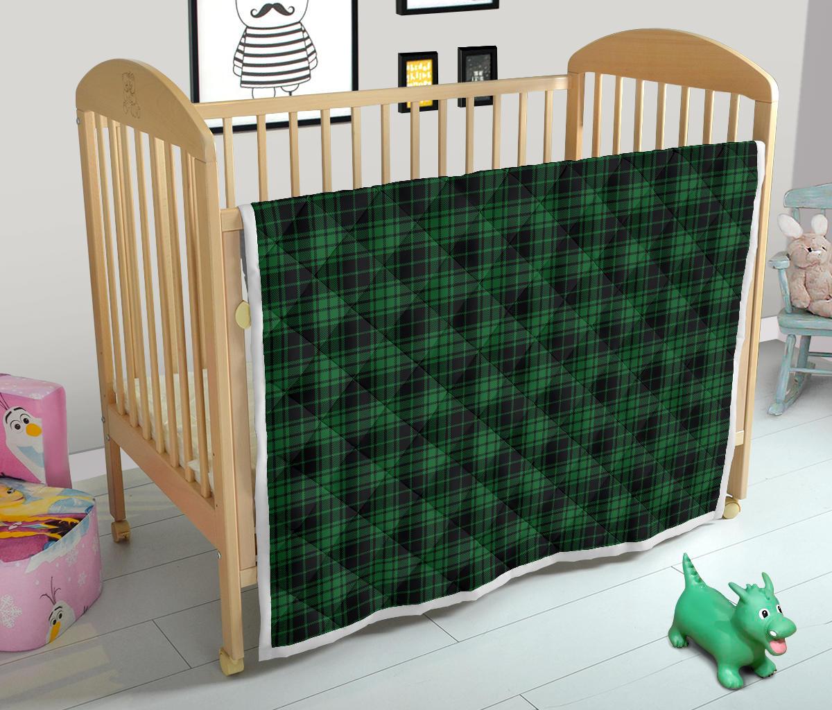Green Tartan Plaid Pattern Premium Quilt-JTAMIGO.COM