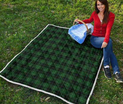 Green Tartan Plaid Pattern Premium Quilt-JTAMIGO.COM