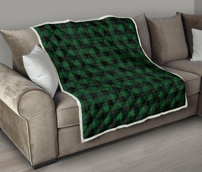 Green Tartan Plaid Pattern Premium Quilt-JTAMIGO.COM