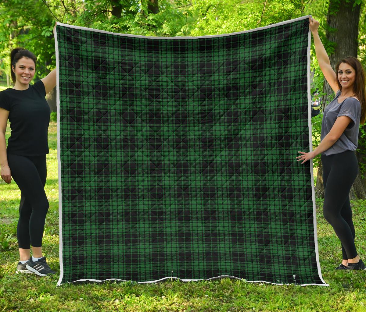 Green Tartan Plaid Pattern Premium Quilt-JTAMIGO.COM