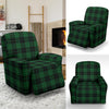 Green Tartan Plaid Pattern Recliner Slipcover-JTAMIGO.COM