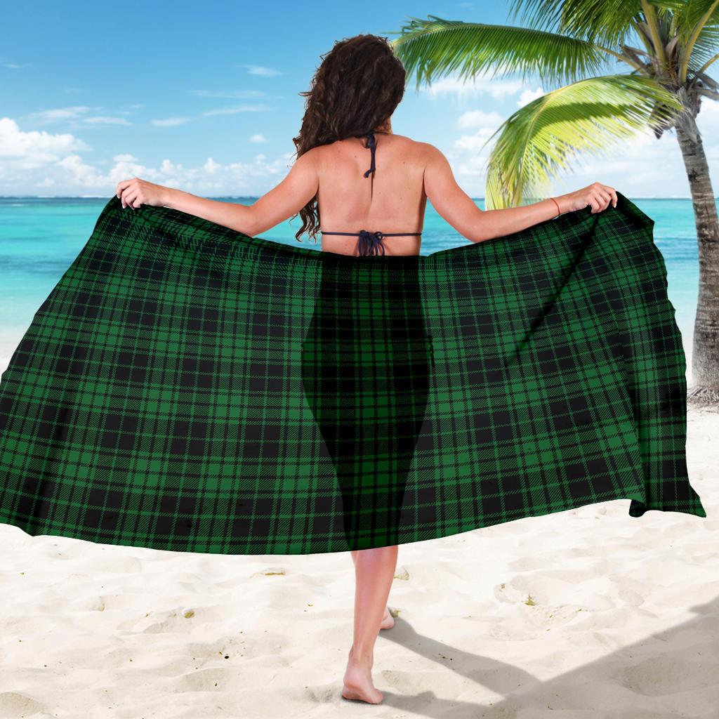 Green Tartan Plaid Pattern Sarong Pareo Wrap
