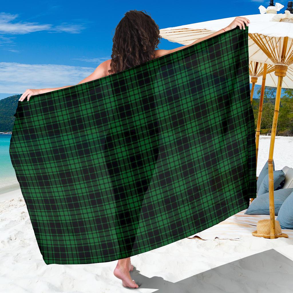 Green Tartan Plaid Pattern Sarong Pareo Wrap