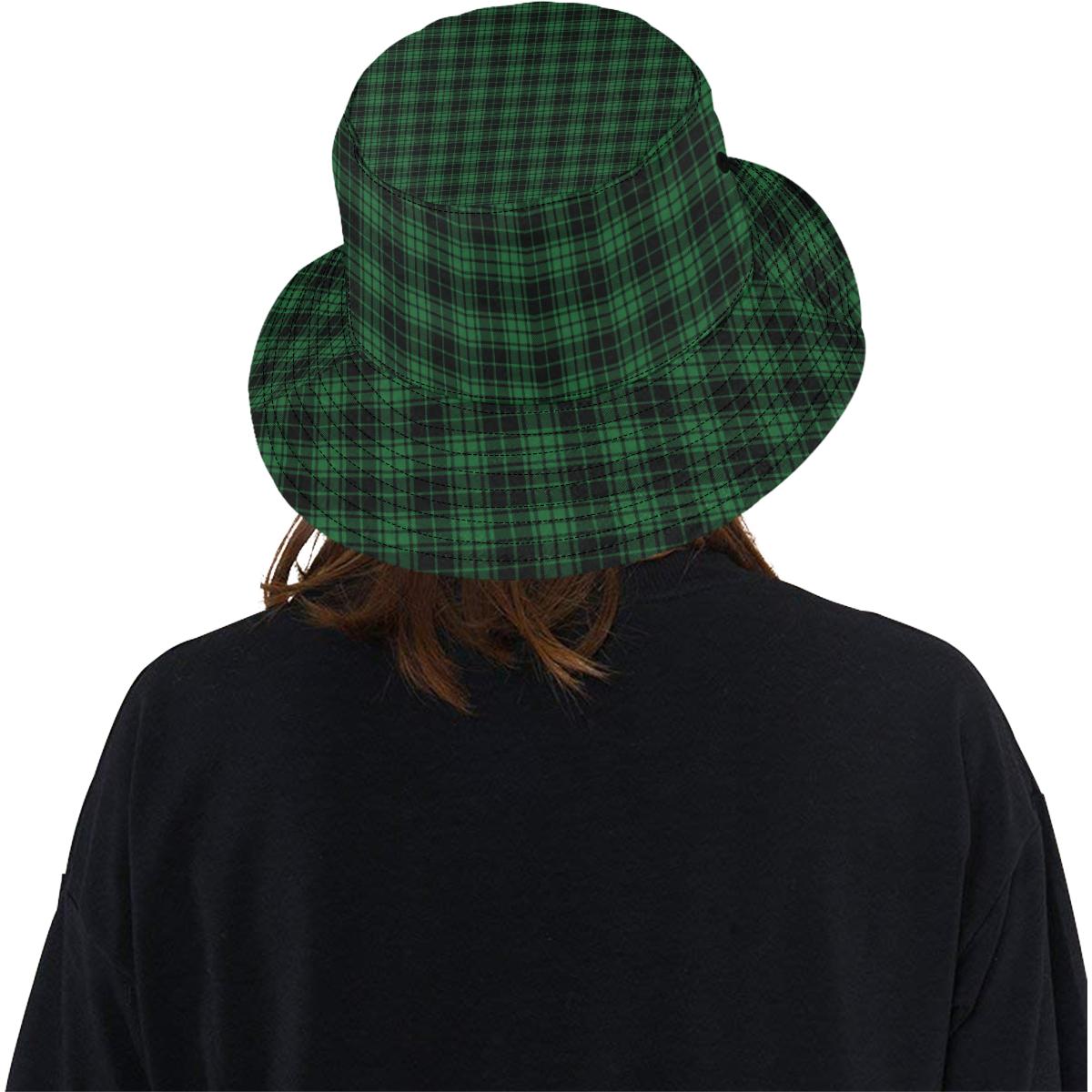 Green Tartan Plaid Pattern Unisex Bucket Hat