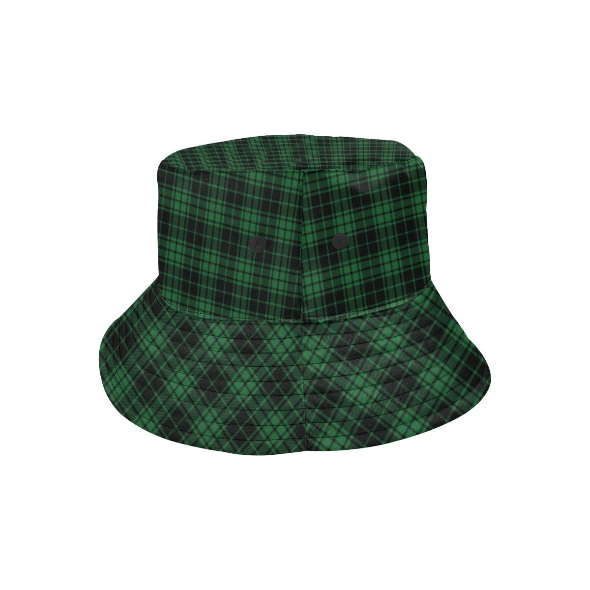 Green Tartan Plaid Pattern Unisex Bucket Hat