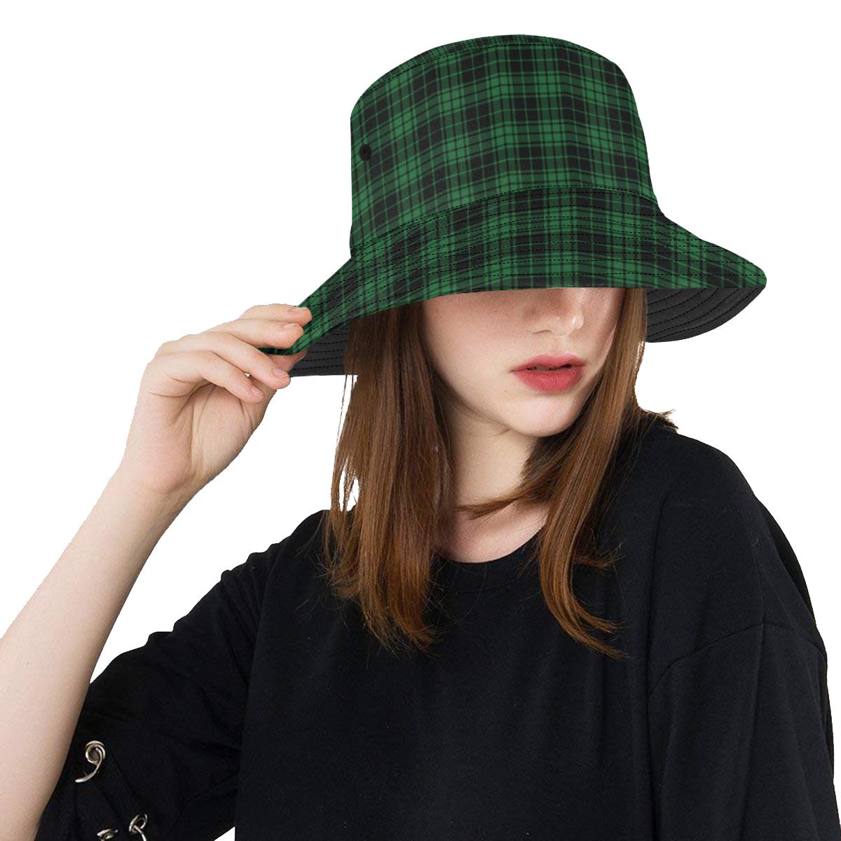 Green Tartan Plaid Pattern Unisex Bucket Hat