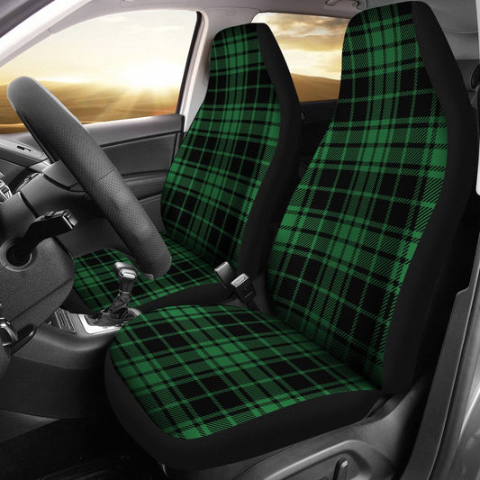Green Tartan Plaid Pattern Universal Fit Car Seat Covers