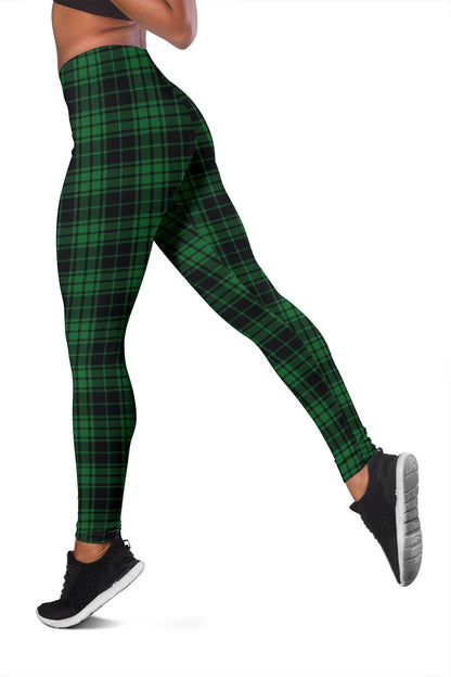 Green Tartan Plaid Pattern Women Leggings