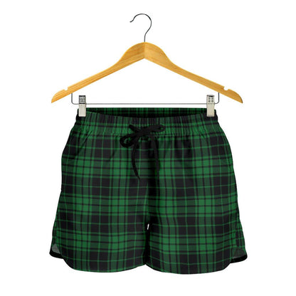 Green Tartan Plaid Pattern Women Shorts-JTAMIGO.COM
