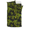 Green Tribal Turtle Polynesian Themed Duvet Cover Bedding Set