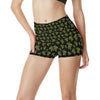 Green Tribal Turtle Polynesian Themed High Waisted Spandex Shorts-JTAMIGO.COM