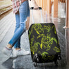 Green Tribal Turtle Polynesian Themed Luggage Cover Protector