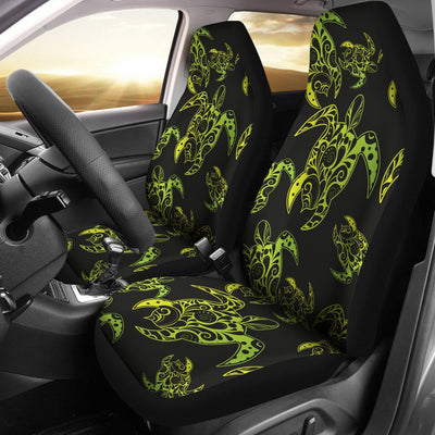 Green Tribal Turtle Polynesian Themed Universal Fit Car Seat Covers