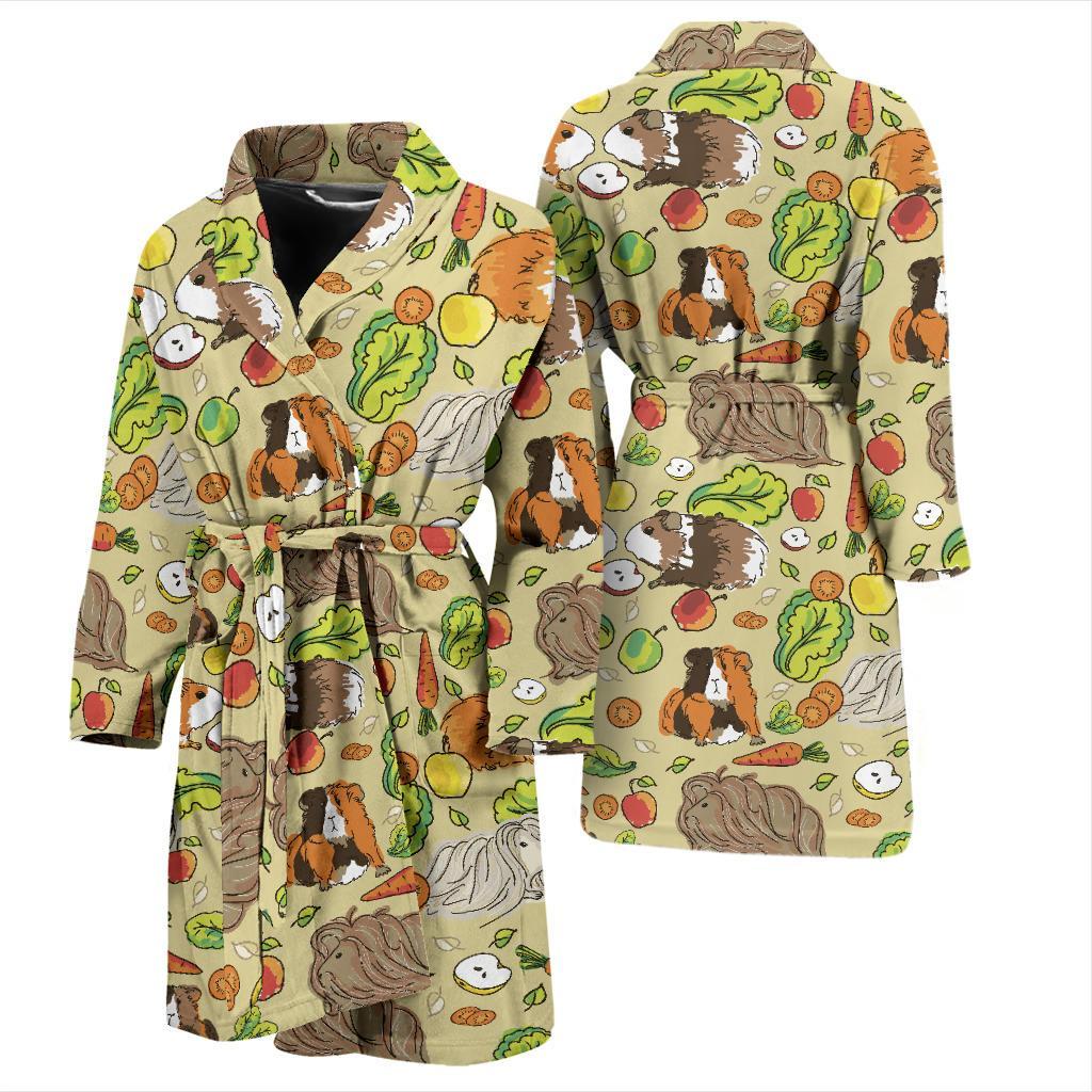 Guinea Pig Pattern Print Design 02 Men Bathrobe-JORJUNE.COM