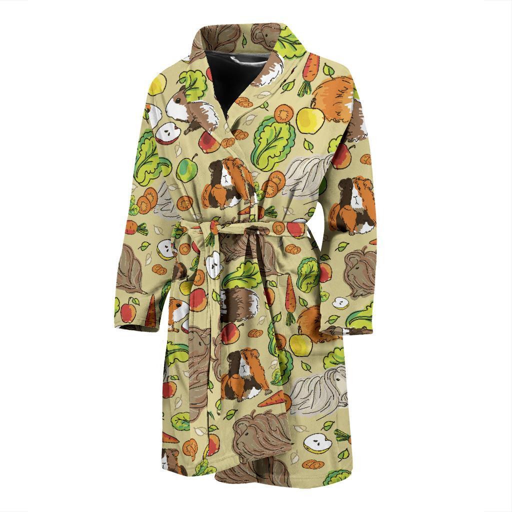 Guinea Pig Pattern Print Design 02 Men Bathrobe-JORJUNE.COM