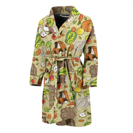 Guinea Pig Pattern Print Design 02 Men Bathrobe-JORJUNE.COM
