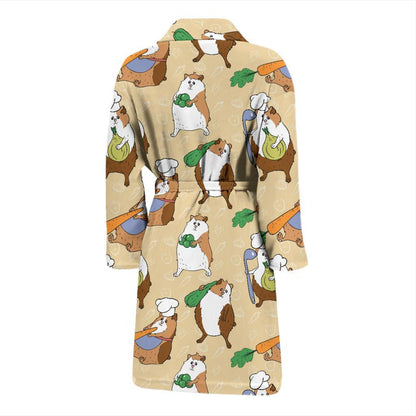Guinea Pig Pattern Print Design 03 Men Bathrobe-JORJUNE.COM