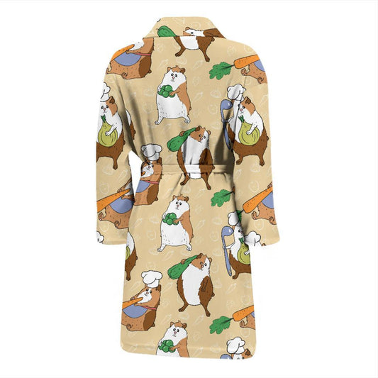 Guinea Pig Pattern Print Design 03 Men Bathrobe-JORJUNE.COM