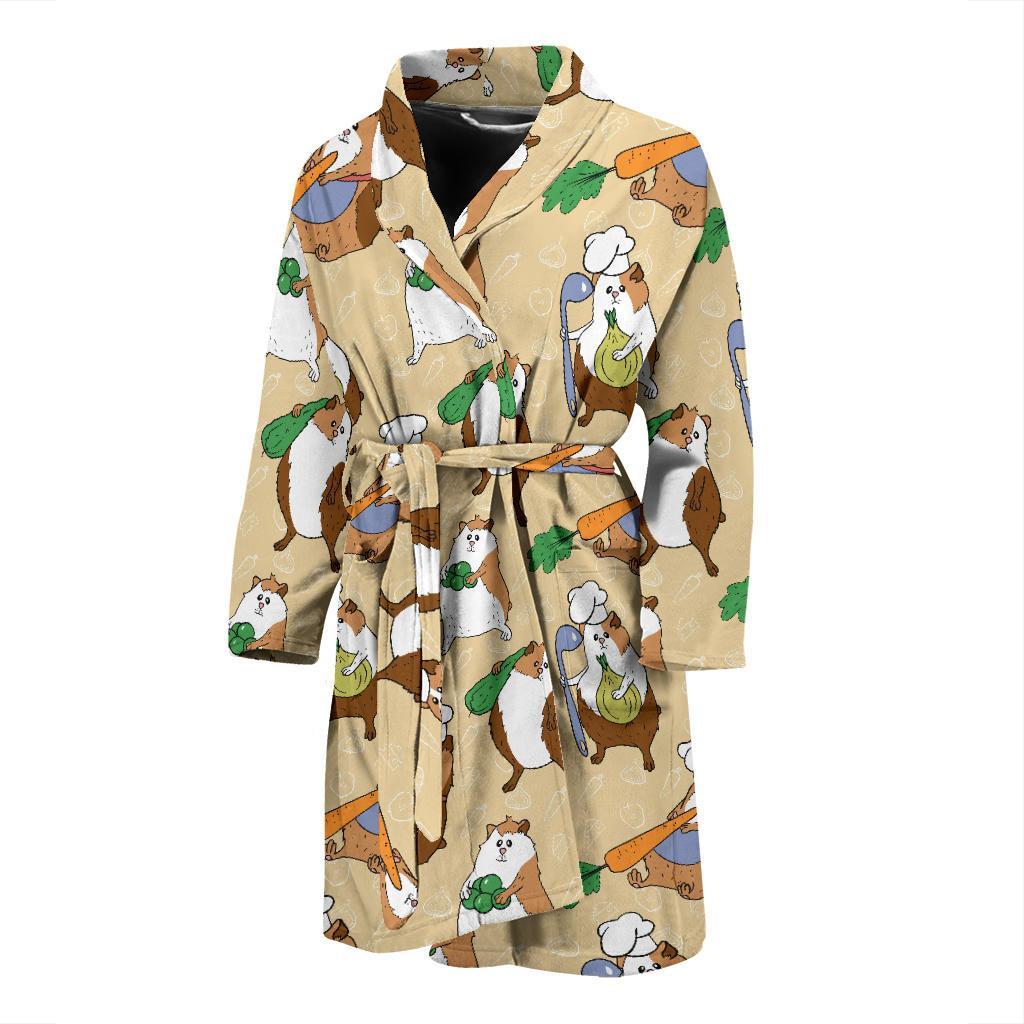 Guinea Pig Pattern Print Design 03 Men Bathrobe-JORJUNE.COM