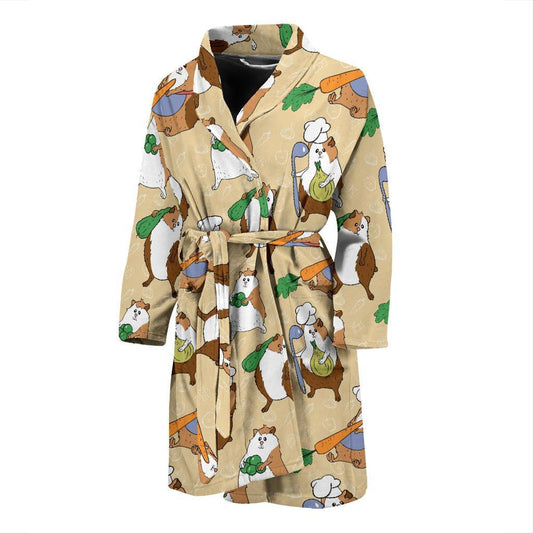 Guinea Pig Pattern Print Design 03 Men Bathrobe-JORJUNE.COM