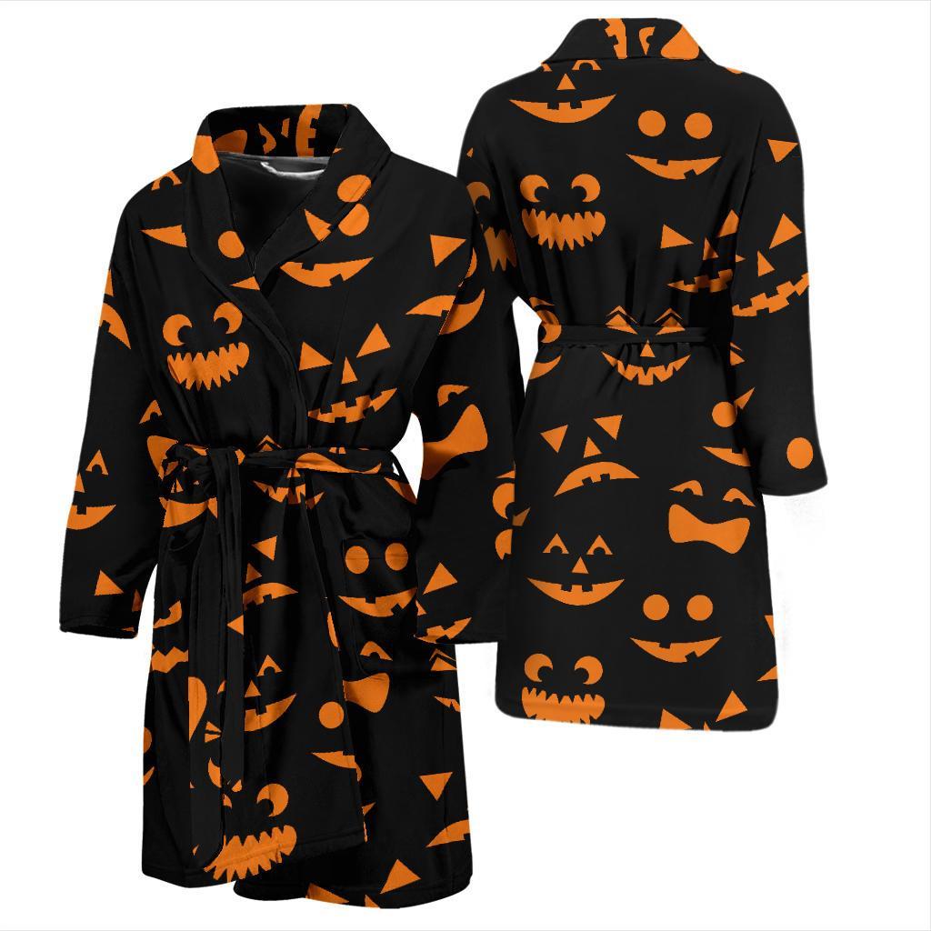 Halloween Pattern Print Design 02 Men Bathrobe-JORJUNE.COM