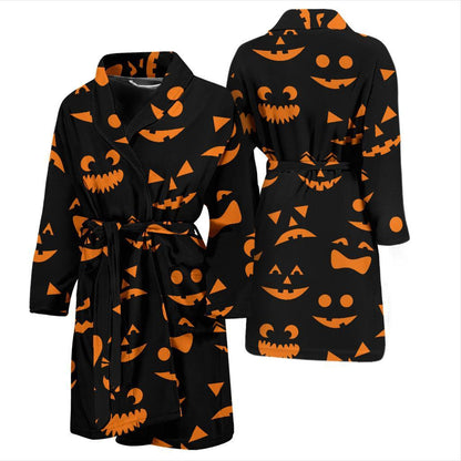 Halloween Pattern Print Design 02 Men Bathrobe-JORJUNE.COM