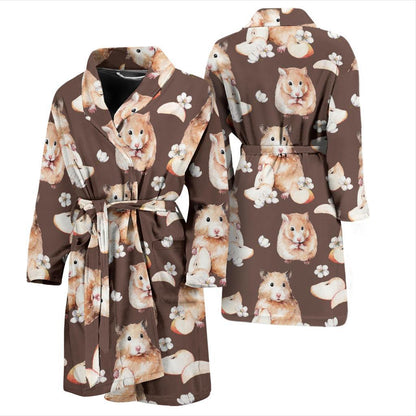 Hamster Pattern Print Design 03 Men Bathrobe-JORJUNE.COM