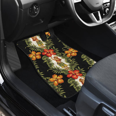Hawaiian Flower Hula Hibiscus Print Car Floor Mats
