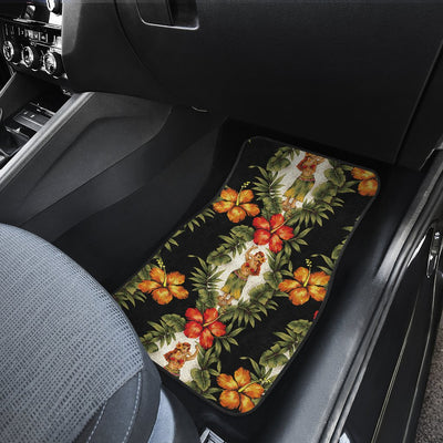 Hawaiian Flower Hula Hibiscus Print Car Floor Mats